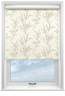 Laura Ashley Pussy Willow, Ochre Yellow - Roller Blind